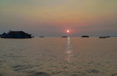 Sunset on Tonle Sap Lake