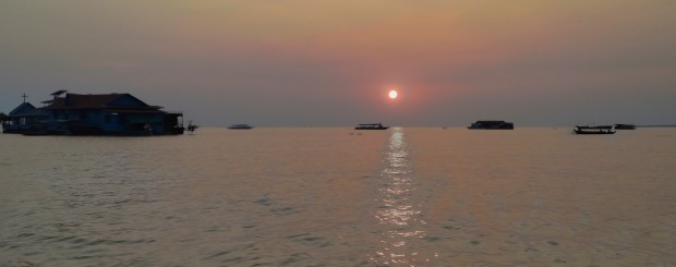 Sunset on Tonle Sap Lake