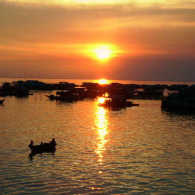 tonle sap lake sunset