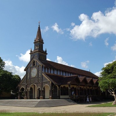 Kon Tum wooden catholic church